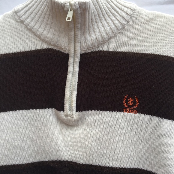 Izod M Kids Boys Youth 10/12 Crewneck Crew Cardigan Sweater Sweatshirt Sporty - Picture 6 of 8